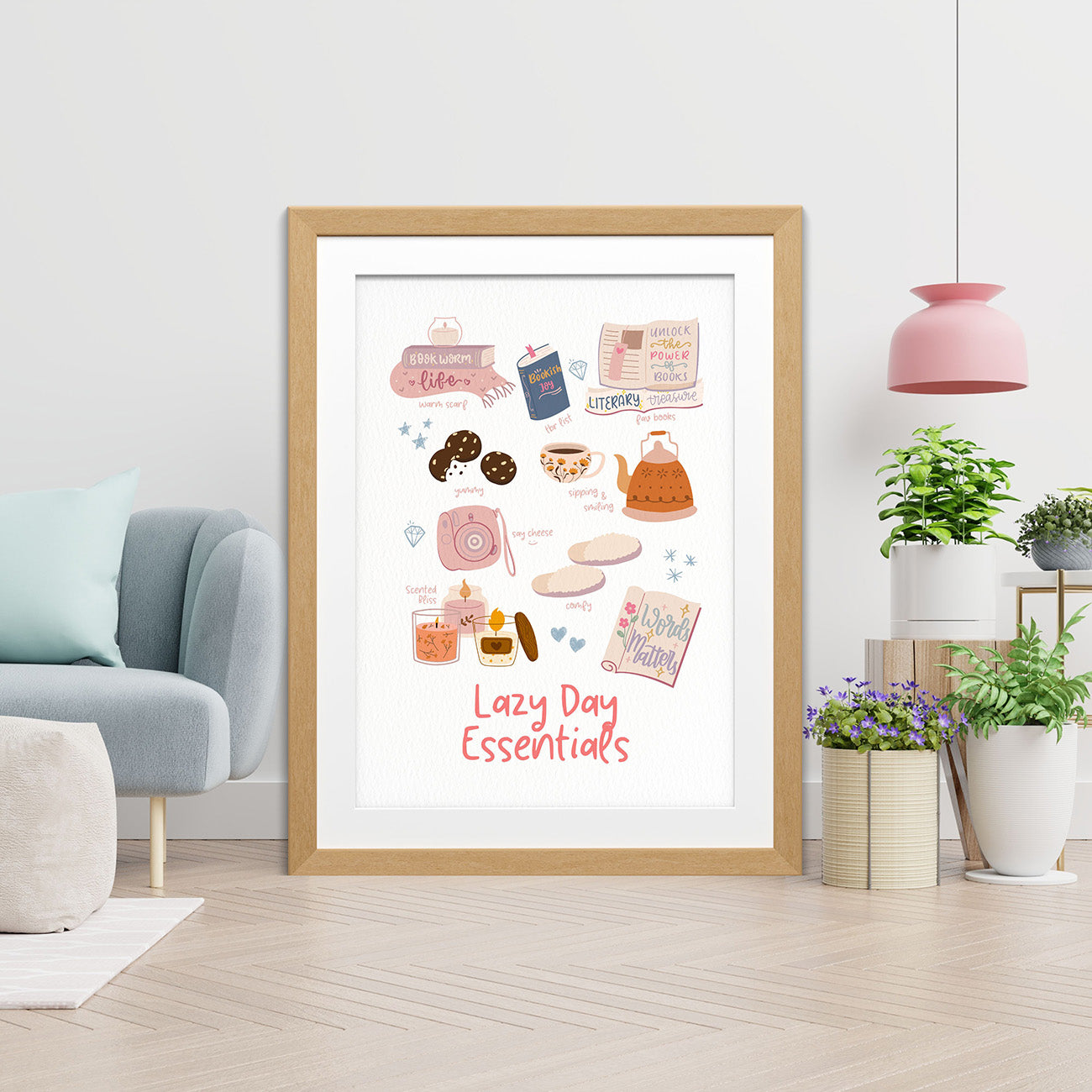 Lazy Day Vibes Wall Art - With Frame