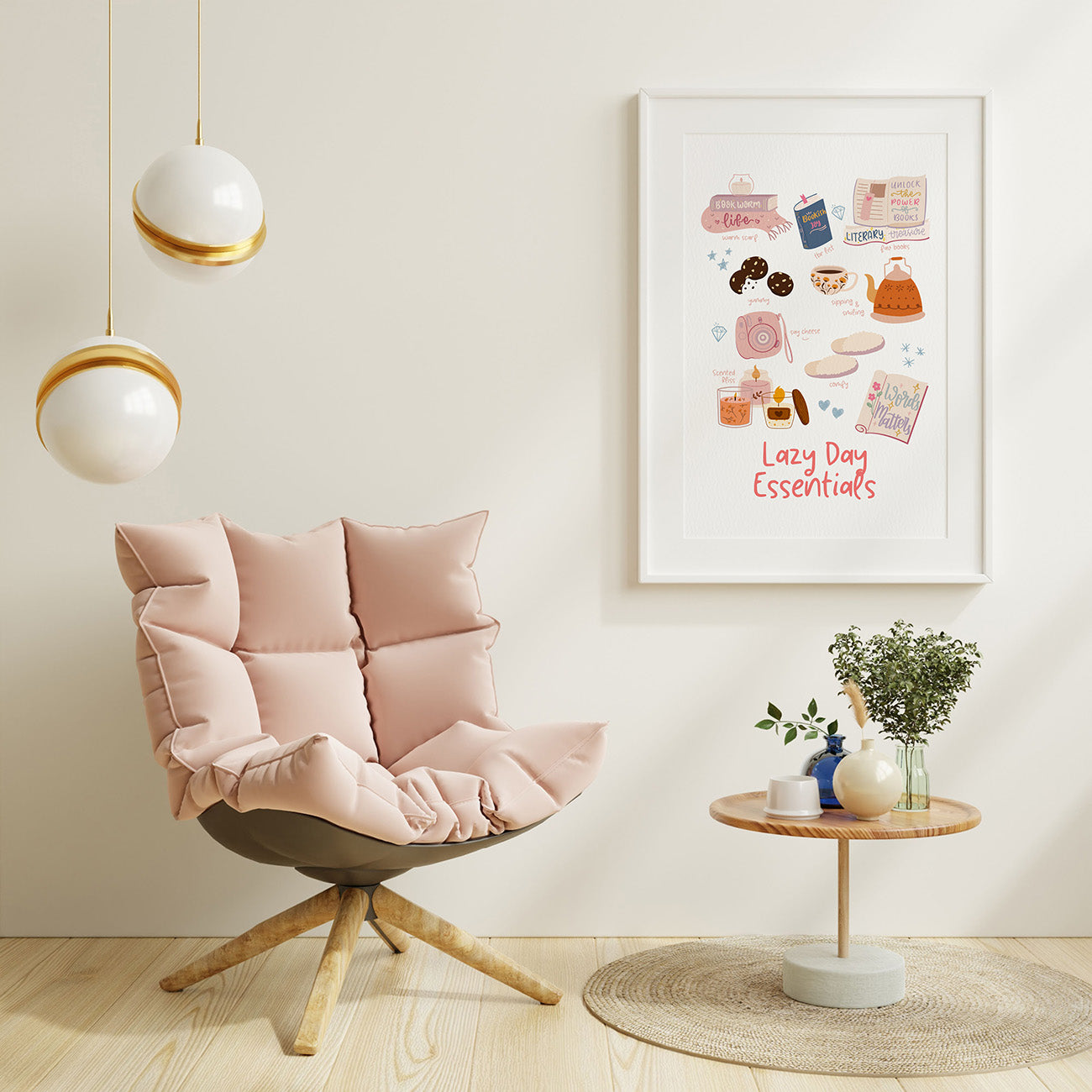 Lazy Day Vibes Wall Art - With Frame