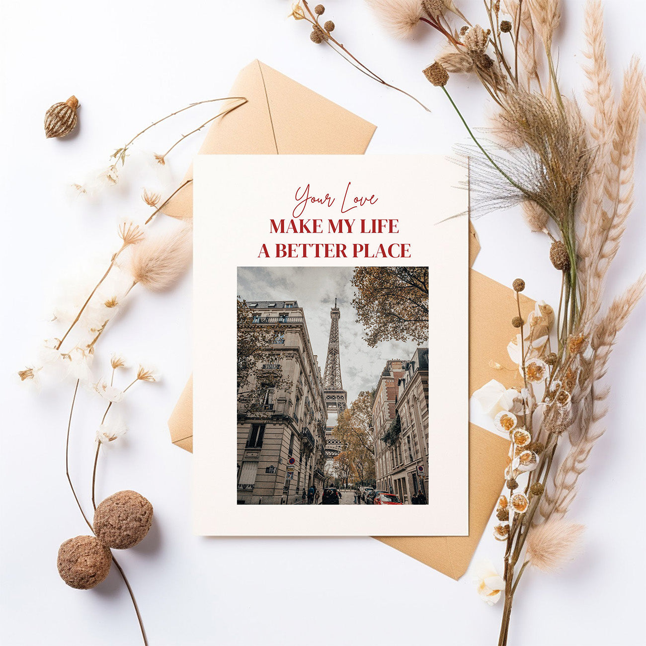 Eiffel Tower Paris Valentine's Day Card - Digital download