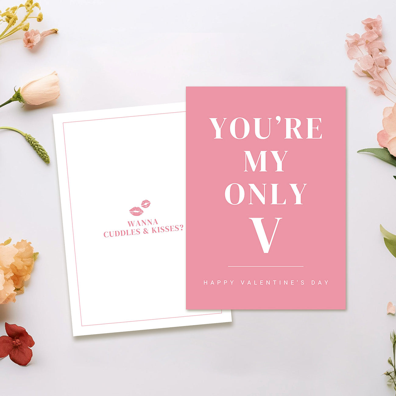 Pink Valentine's Day Card - Digital download