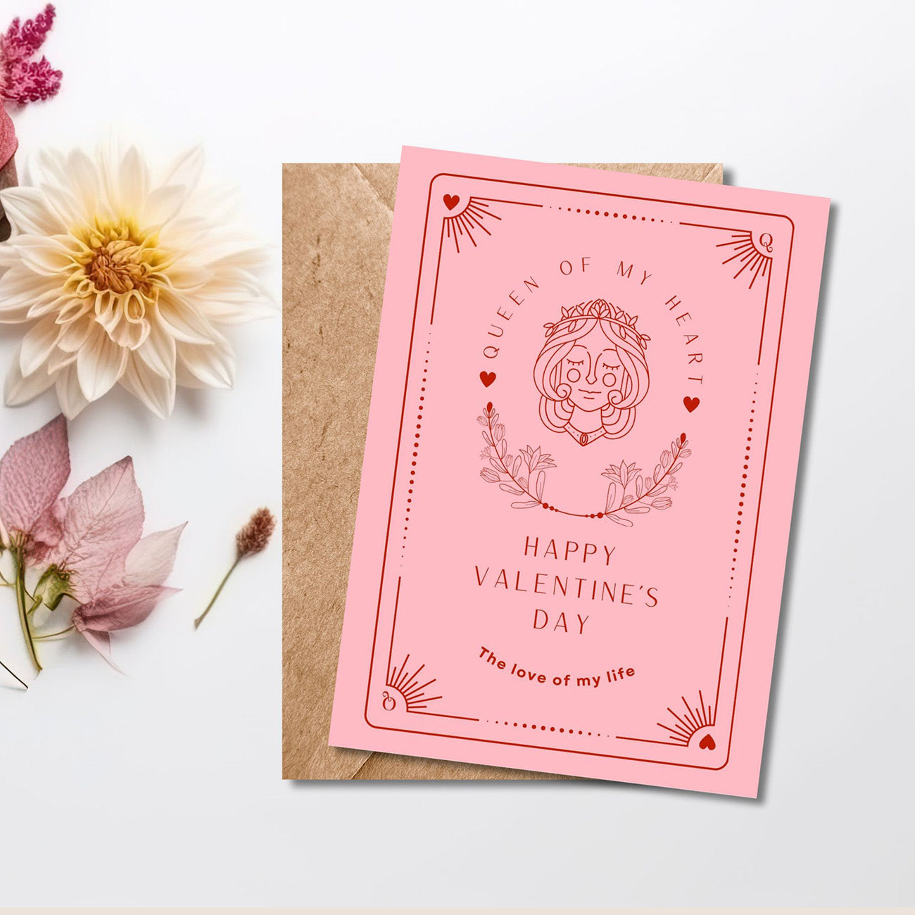 Queen of My Heart Valentine's Day Card - Digital download