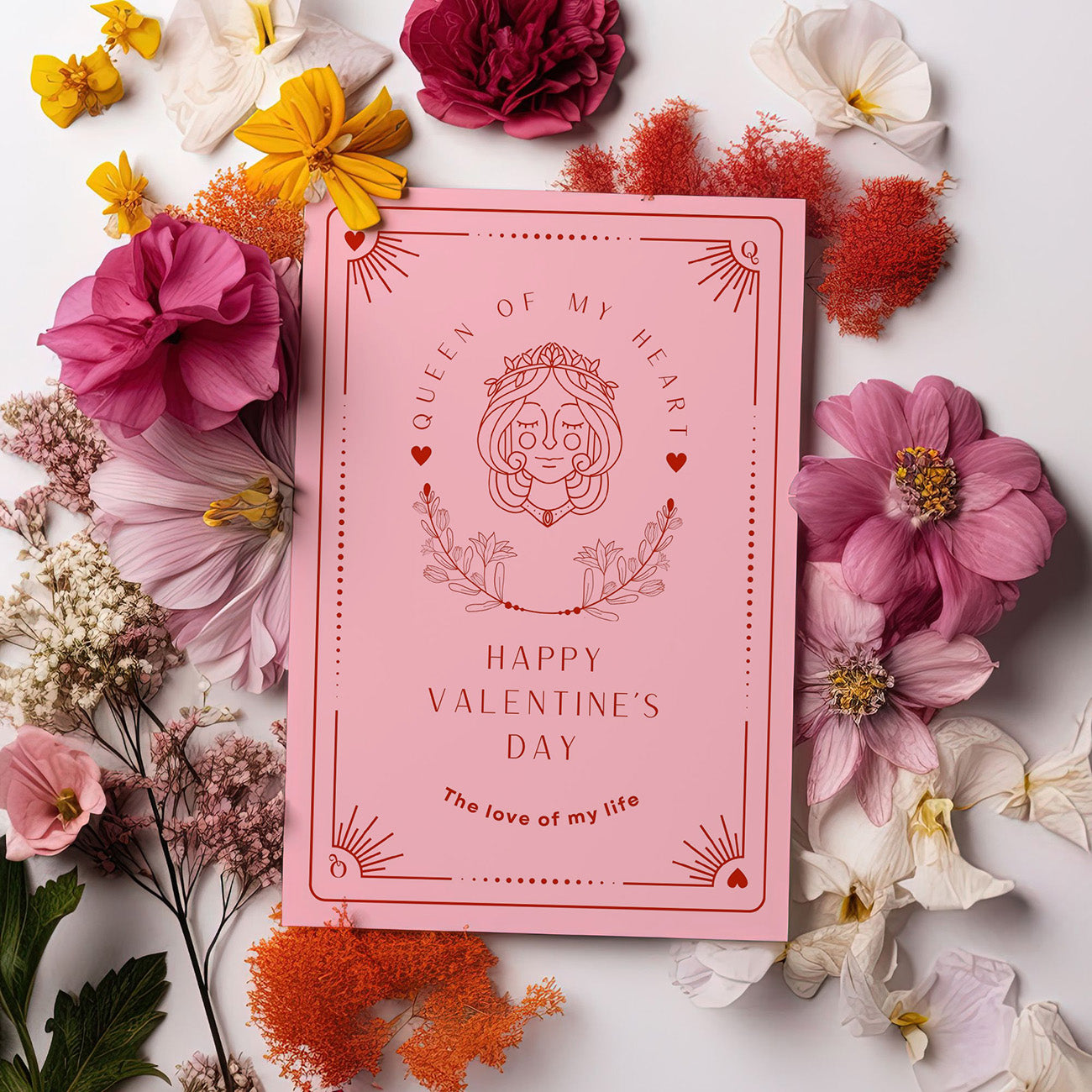 Queen of My Heart Valentine's Day Card - Digital download