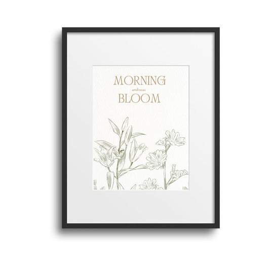 Green Botanic Wall Art - With Frame