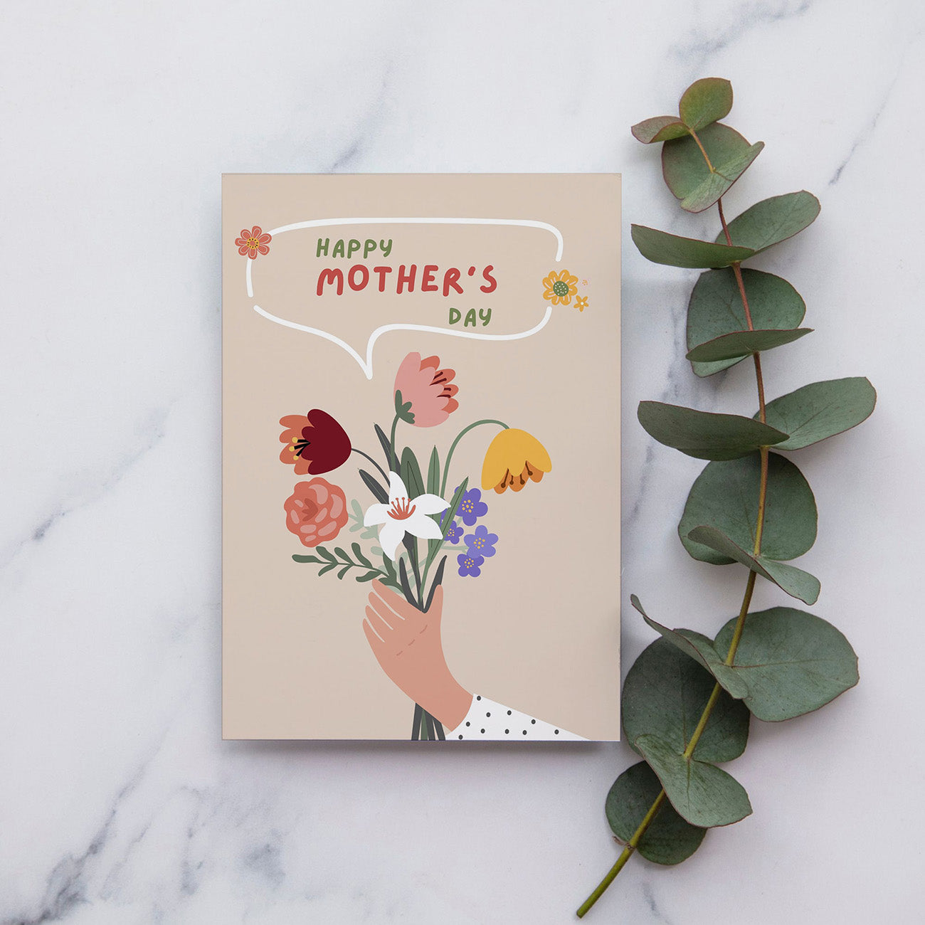 Mother's Day Card Floral Bouquet - Digital download