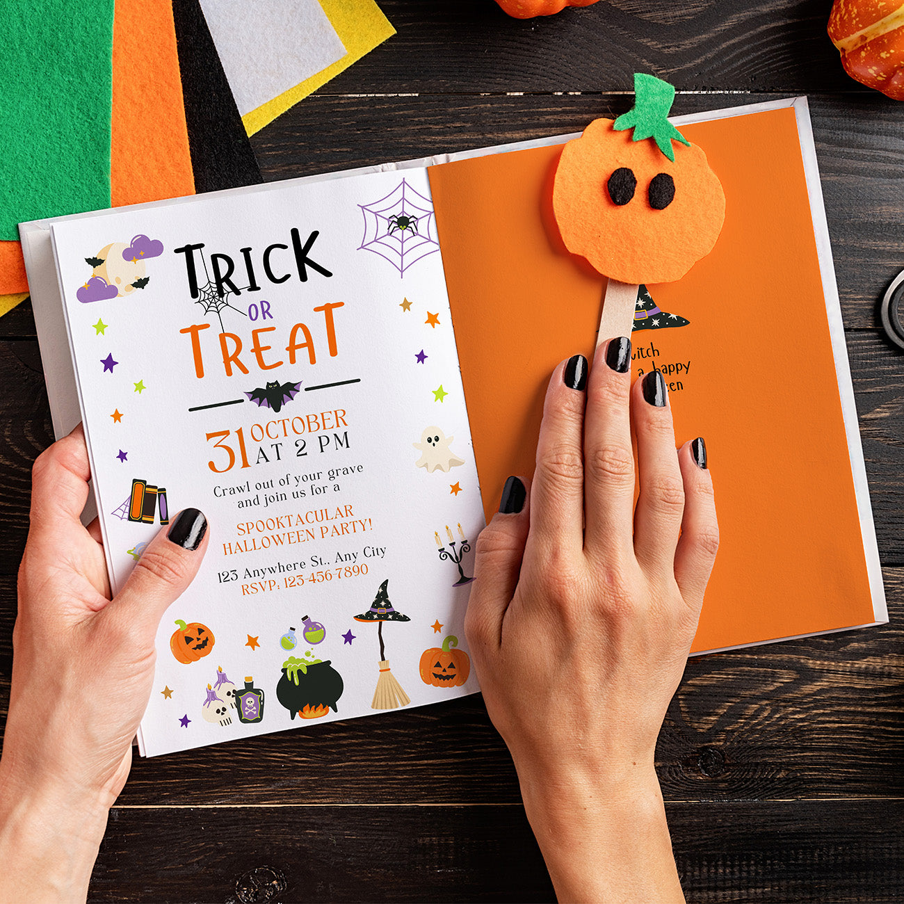 Spooktacular Halloween Party Invitation Editable Template - Digital download