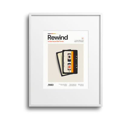 Old School Cassette Wall Art  - With Frame