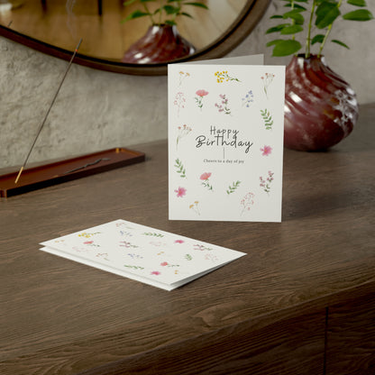 Birthday Watercolor Floral Greeting Cards