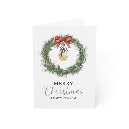 Watercolor Christmas Wreath Card