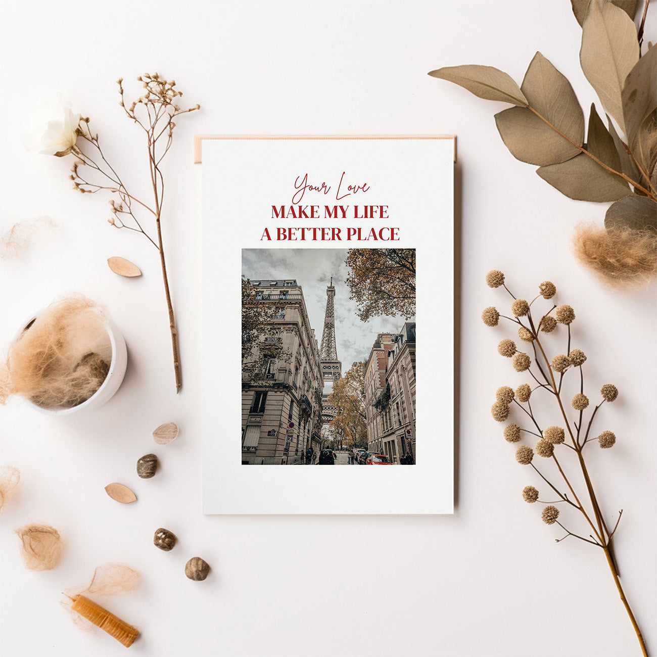 Eiffel Tower Paris Valentine's Day Card - Digital download